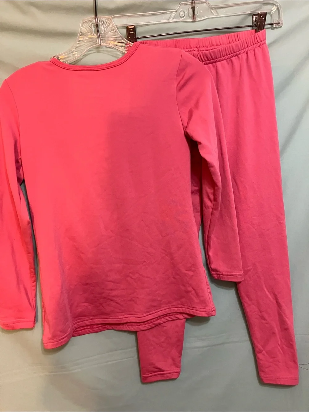 Girls' Cozy Long-Sleeve Pink Pajama Set